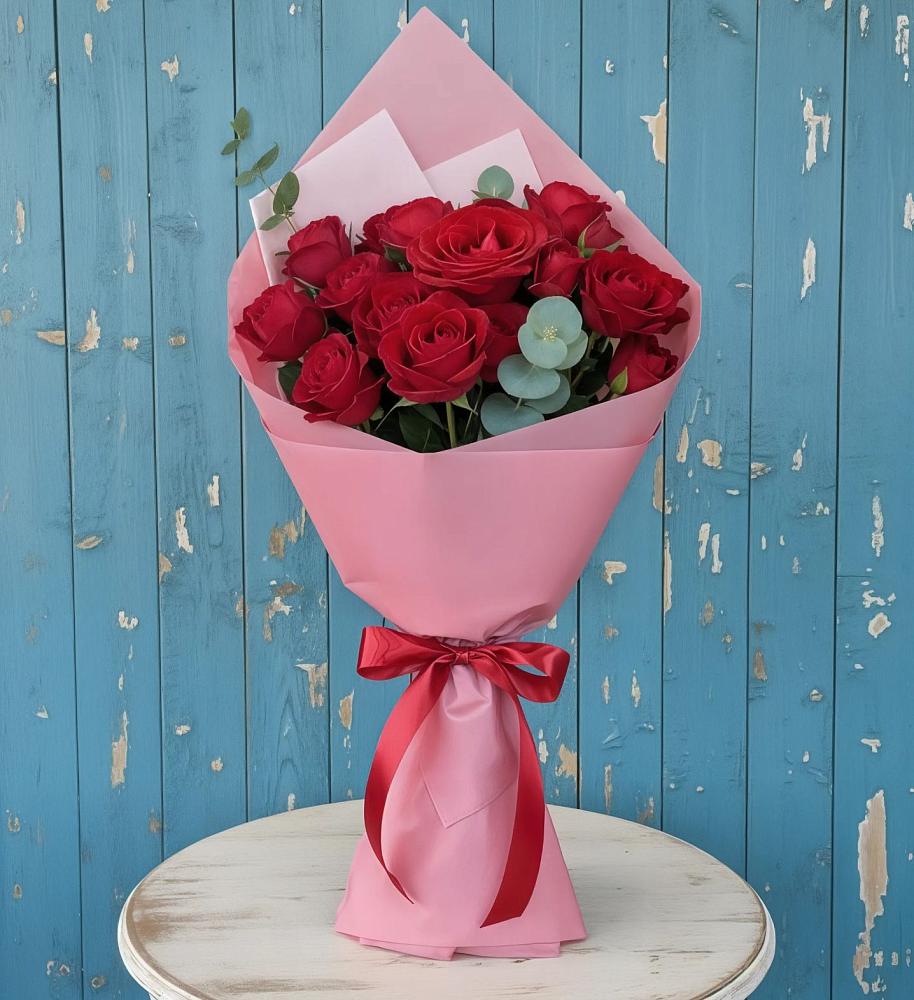 Букет красный бархат в Ульяновске Букет цветов из: Розы в Ульяновске