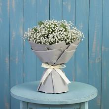 Букет Белые гипсофилы в Ульяновске Букет цветов из:  Гипсофила в Ульяновске