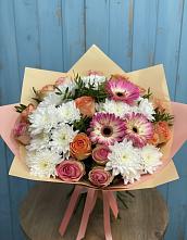 Букет гармония природы #REPLACE_PRED# Ульяновске Букет цветов из:  Розы, Герберы и Хризантемы #REPLACE_PRED# Ульяновске
