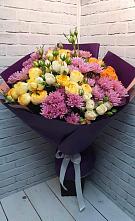 Букет цветов из:  Хризантемы и Розы #REPLACE_PRED# Ульяновске