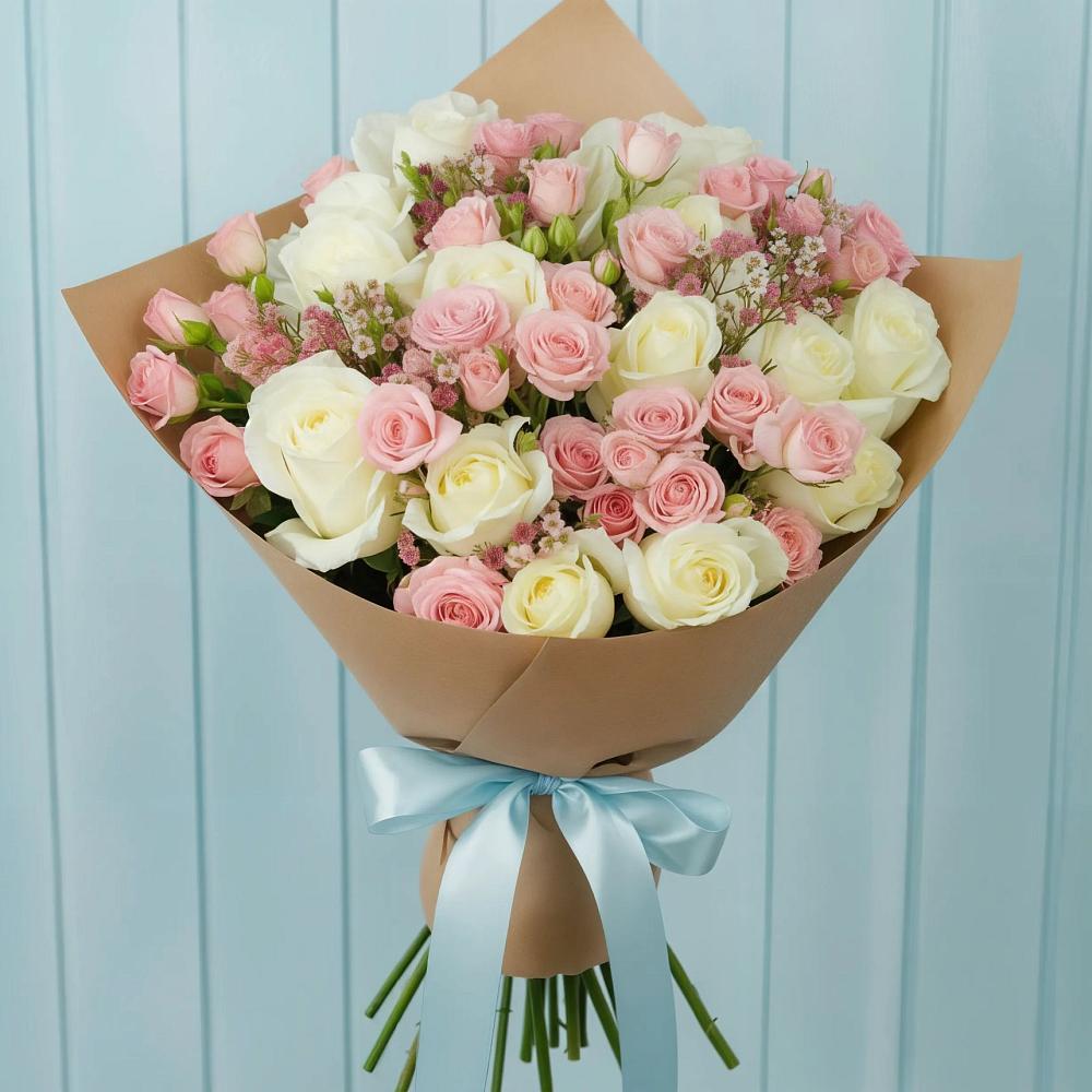 Букет романтичный подарок в Ульяновске Букет цветов из: Розы в Ульяновске