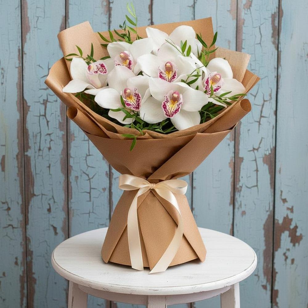 Букет цветов из: Орхидеи и Розы в Ульяновске