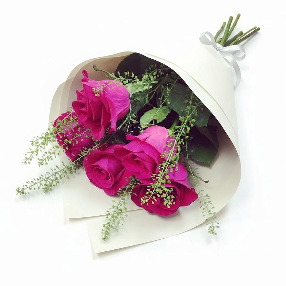 Букет ярко-розовый в Ульяновске Букет цветов из: Розы в Ульяновске