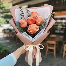 Букет персиковый аромат в Ульяновске Букет цветов из:  Розы в Ульяновске