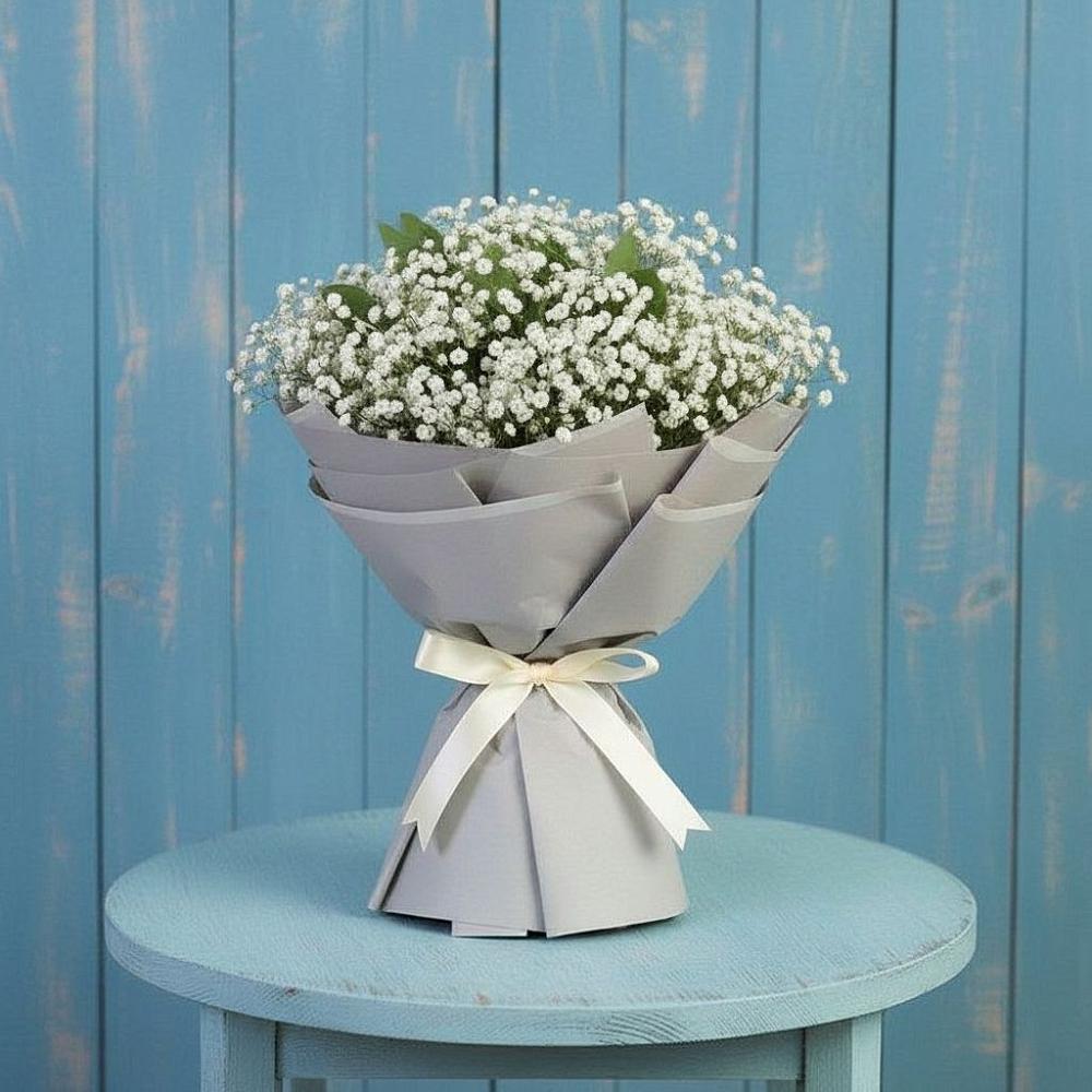 Букет Белые гипсофилы в Ульяновске Букет цветов из: Гипсофила в Ульяновске