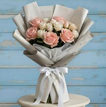 Букет Нежное облако в Ульяновске Букет цветов из:  Розы в Ульяновске
