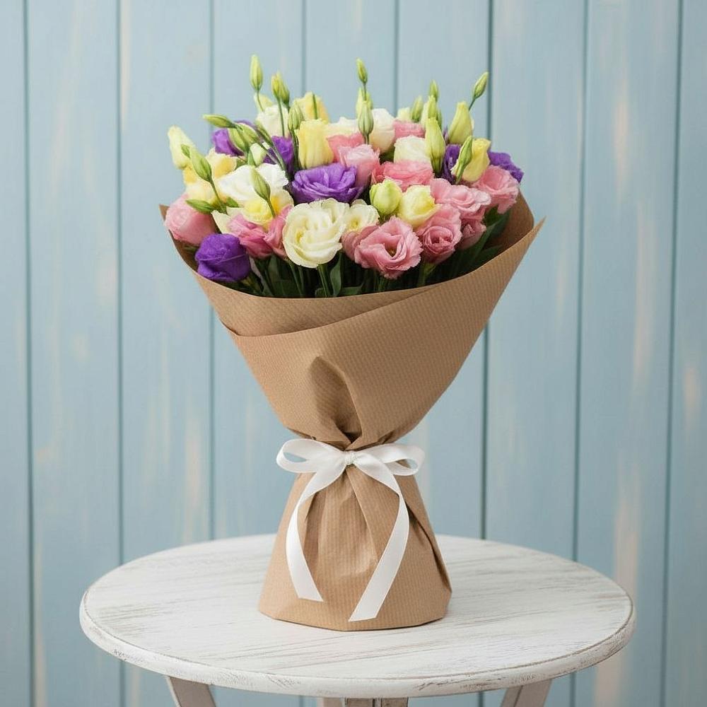 Букет Цветная эустома в Ульяновске Букет цветов из: Лизиантусы в Ульяновске