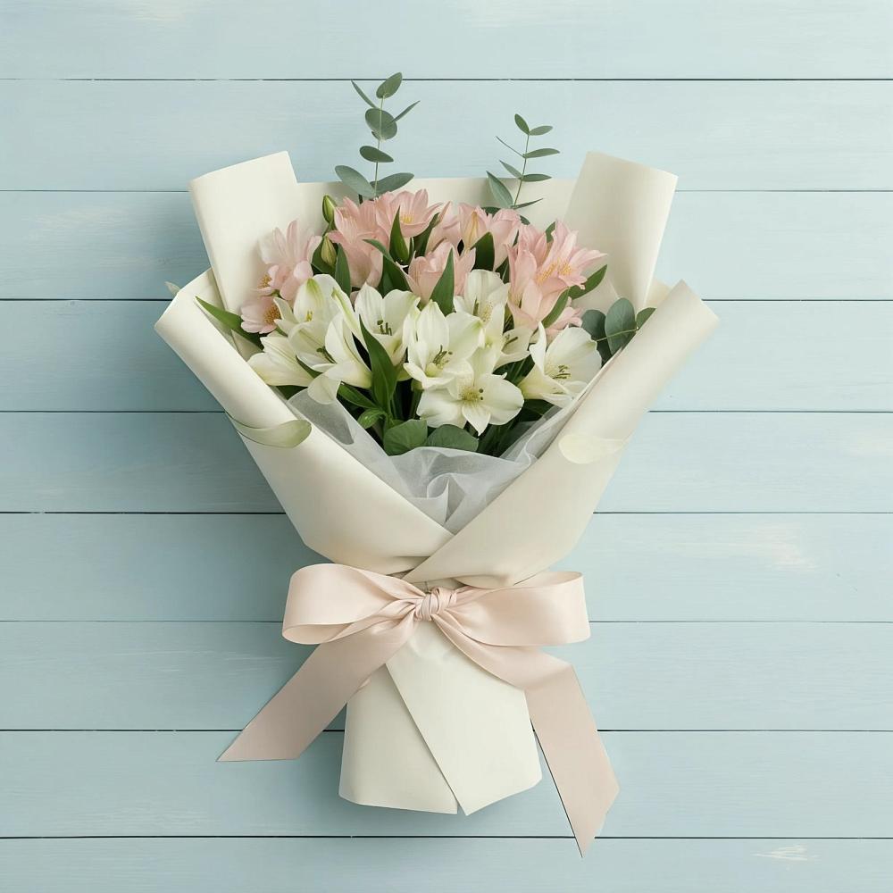 Букет Утренний поцелуй в Ульяновске Букет цветов из: Альстромерии в Ульяновске