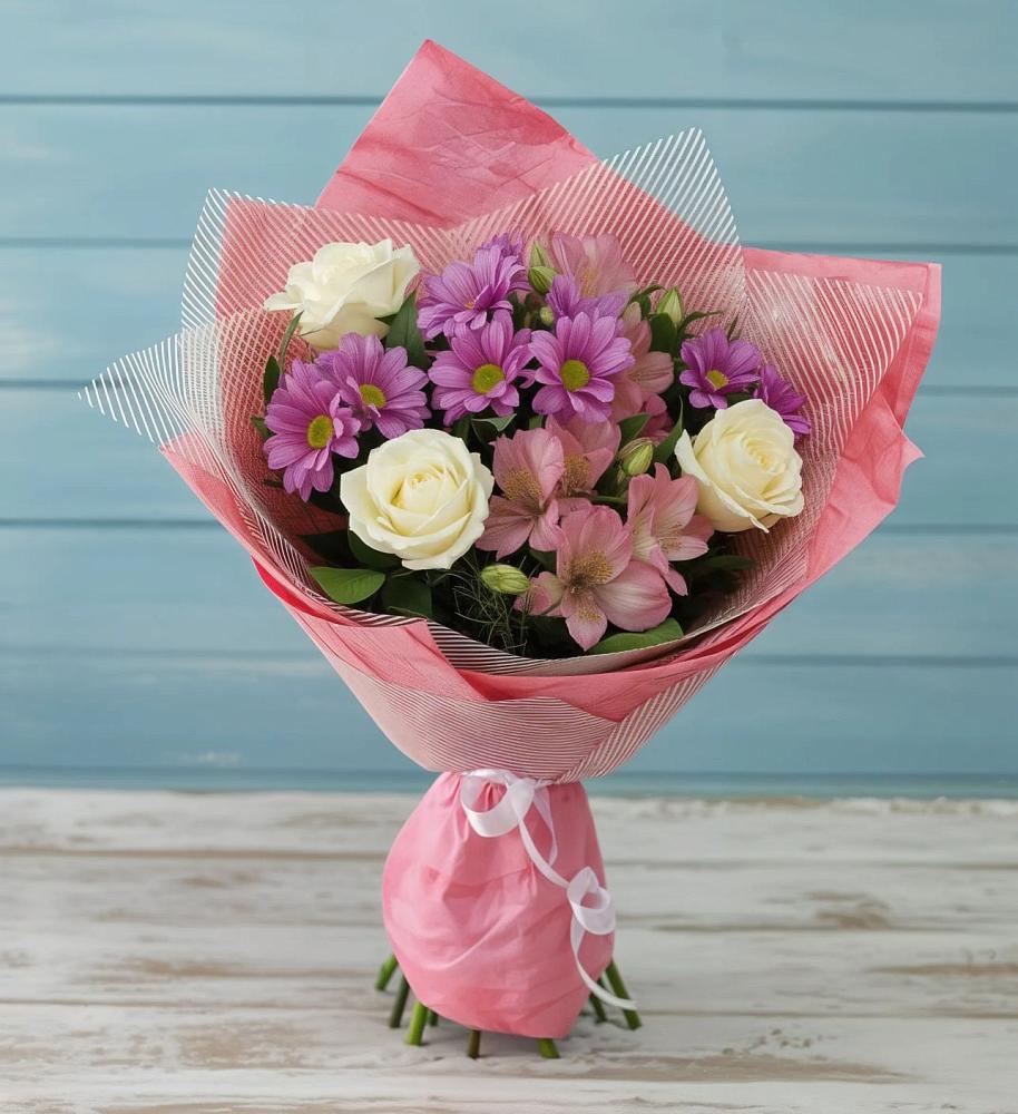 Букет комплимент в Ульяновске Букет цветов из: Герберы в Ульяновске