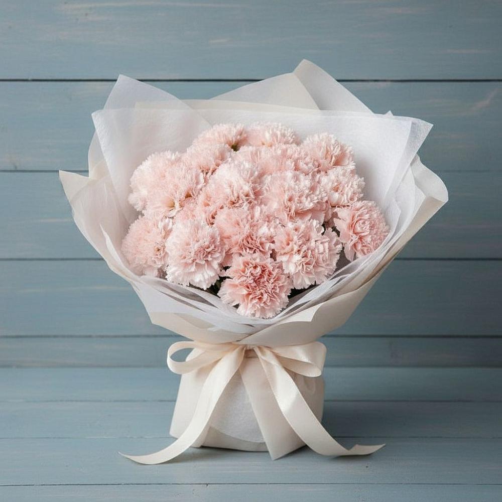 Букет розовые гвоздики в Ульяновске Букет цветов из: Гвоздики в Ульяновске