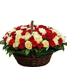 Корзина 101 роза #REPLACE_PRED# Ульяновске Премиум букет из: Розы #REPLACE_PRED# Ульяновске