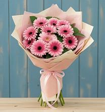 Букет пурпурно-розовый в Ульяновске Букет цветов из:  Герберы в Ульяновске
